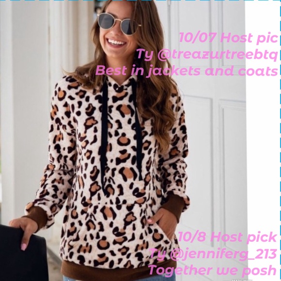 T&J Designs Jackets & Blazers - 2xHost pick NWT Adorable leaped print hoodie